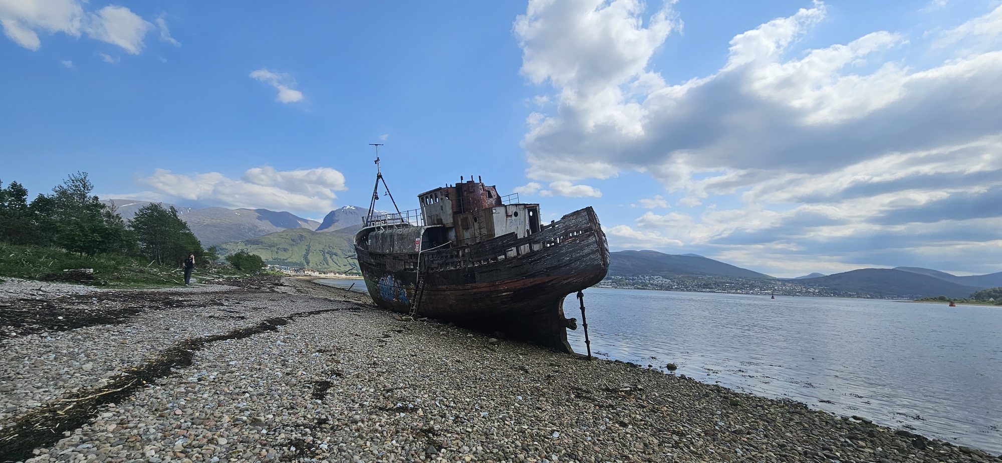Corpach Shipwreck with Ben Nevis in the background