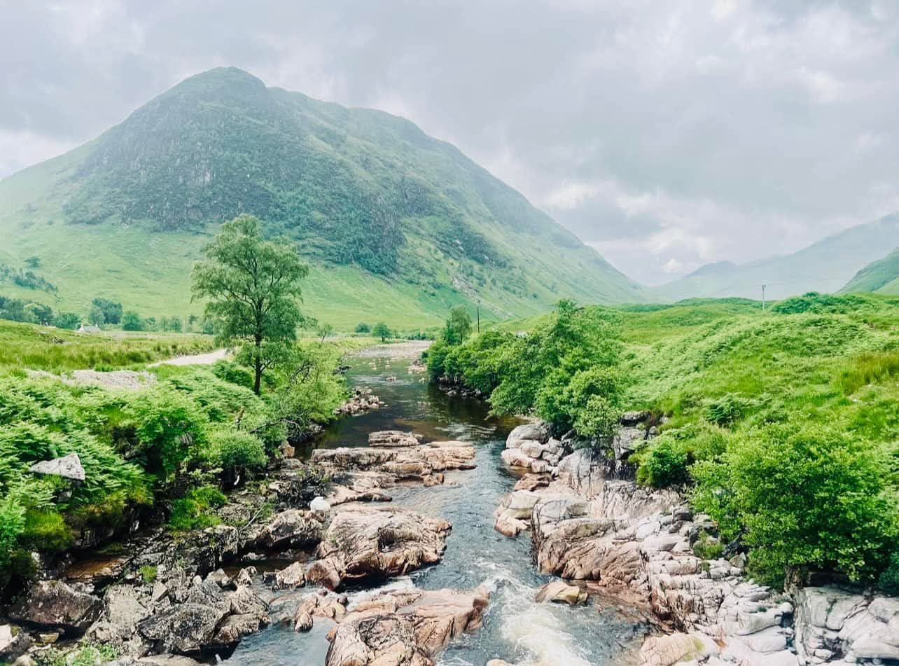 River running through a Highland glen